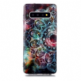 Deksel Til Samsung Galaxy S10 Fluorescerende Fargerik Mandala