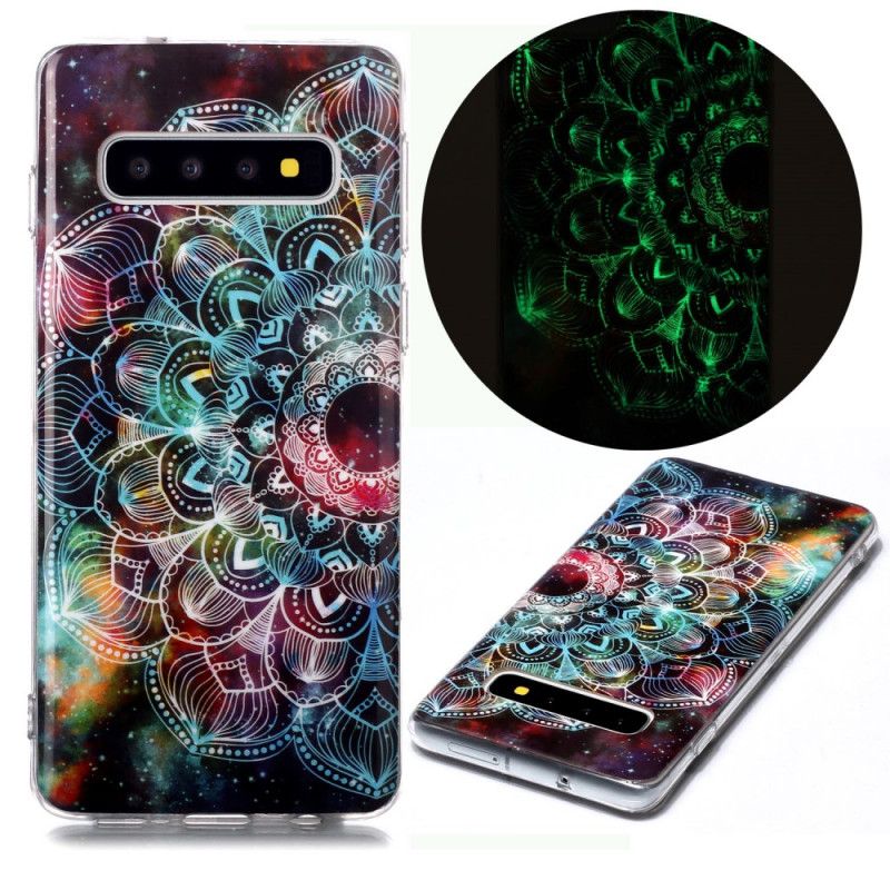 Deksel Til Samsung Galaxy S10 Fluorescerende Fargerik Mandala