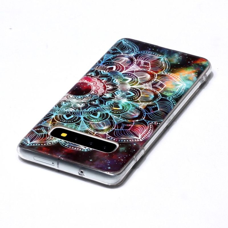 Deksel Til Samsung Galaxy S10 Fluorescerende Fargerik Mandala