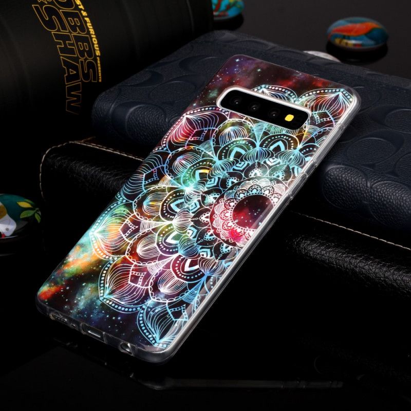 Deksel Til Samsung Galaxy S10 Fluorescerende Fargerik Mandala