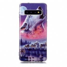 Deksel Til Samsung Galaxy S10 Fluorescerende Wolf Pack