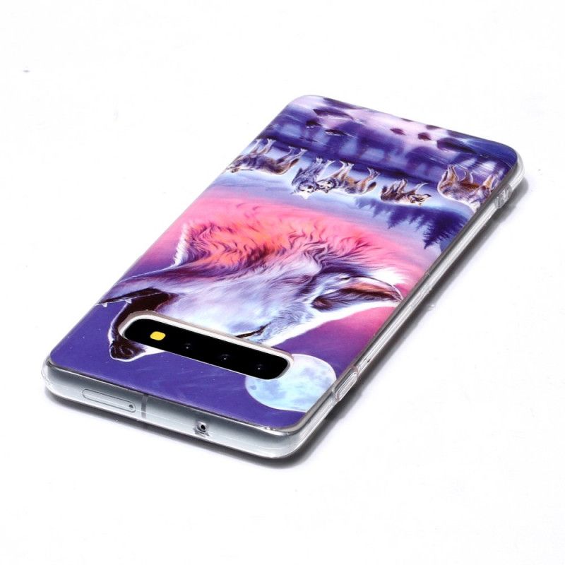 Deksel Til Samsung Galaxy S10 Fluorescerende Wolf Pack