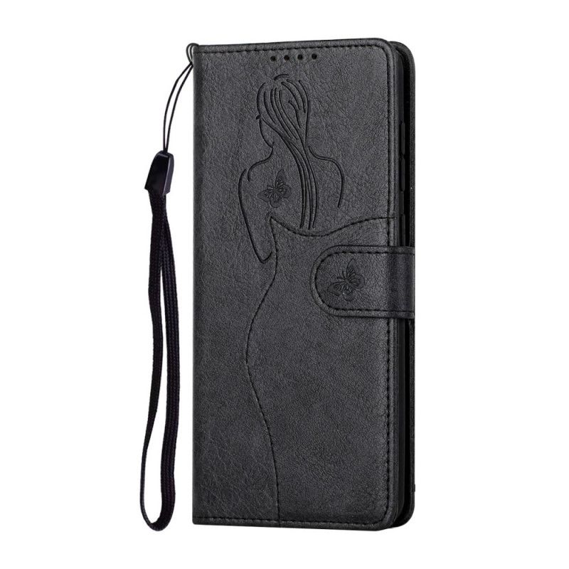 Folio Deksel Til Samsung Galaxy S10 Faux Leather Silhouette