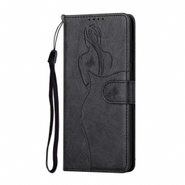 Folio Deksel Til Samsung Galaxy S10 Faux Leather Silhouette