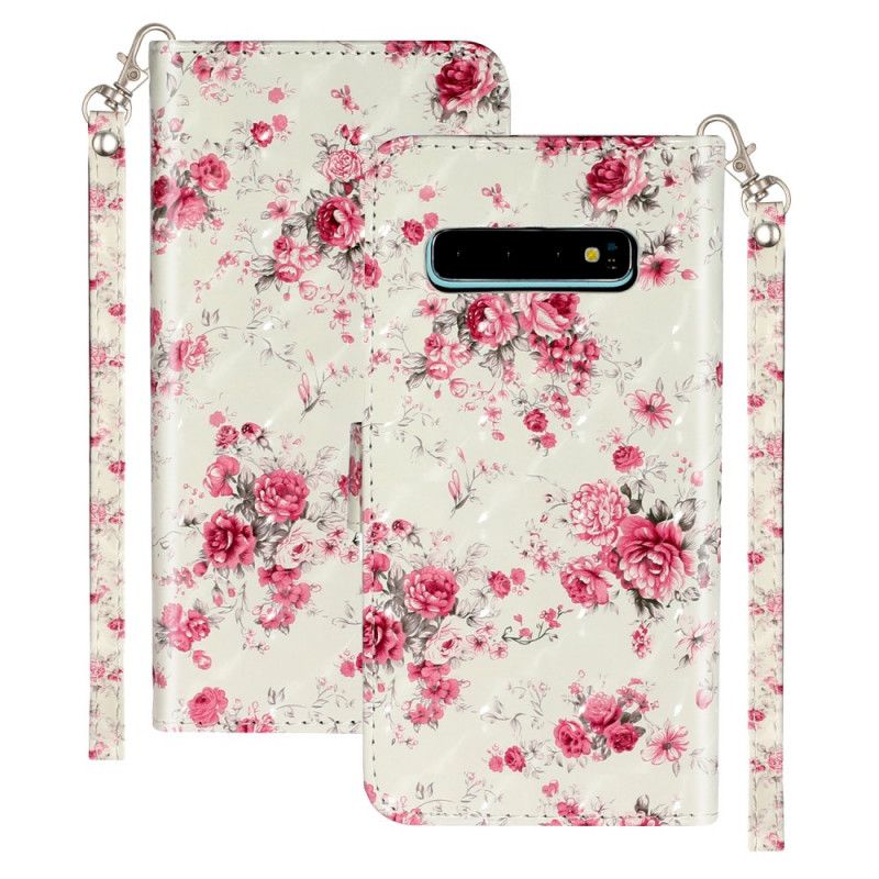 Folio Deksel Til Samsung Galaxy S10 Liberty Royal Flowers