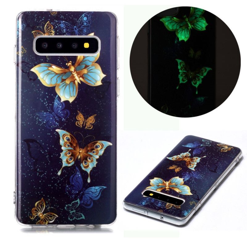 Mobildeksel Til Samsung Galaxy S10 Fluorescerende Sommerfugler