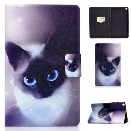 Folio Deksel Til Samsung Galaxy Tab A7 Blue Eyes Cat