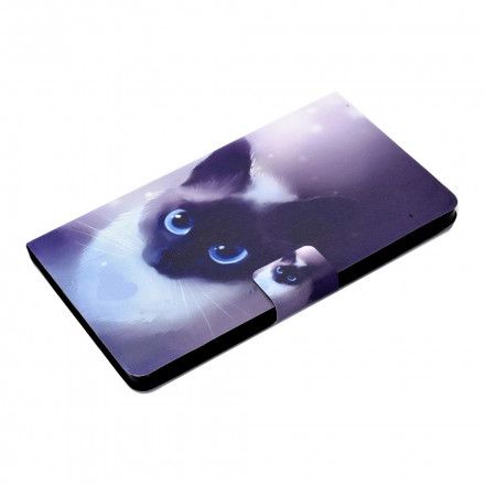 Folio Deksel Til Samsung Galaxy Tab A7 Blue Eyes Cat