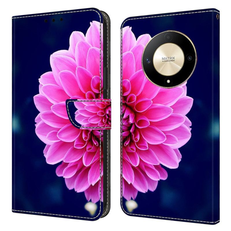 Folio Deksel Honor X9b / Magic 6 Lite Rosa Blomst