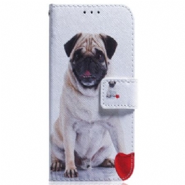 Lærdeksel Folio Deksel Honor X9b / Magic 6 Lite Mobildeksel Pug Dog