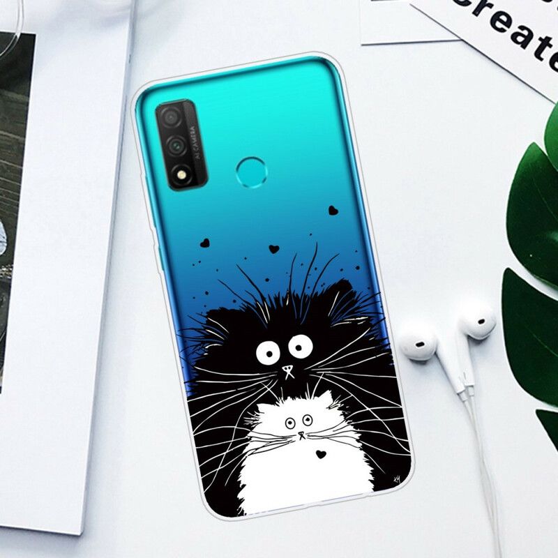 Mobildeksel Til Huawei P Smart 2020 Transparente Overraskede Katter