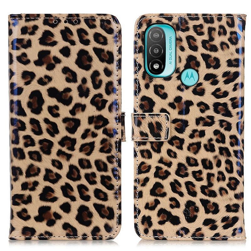 Folio Deksel Til Moto E40 / E30 / E20 Enkel Leopard