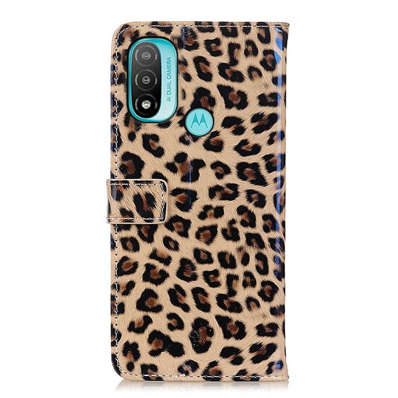 Folio Deksel Til Moto E40 / E30 / E20 Enkel Leopard