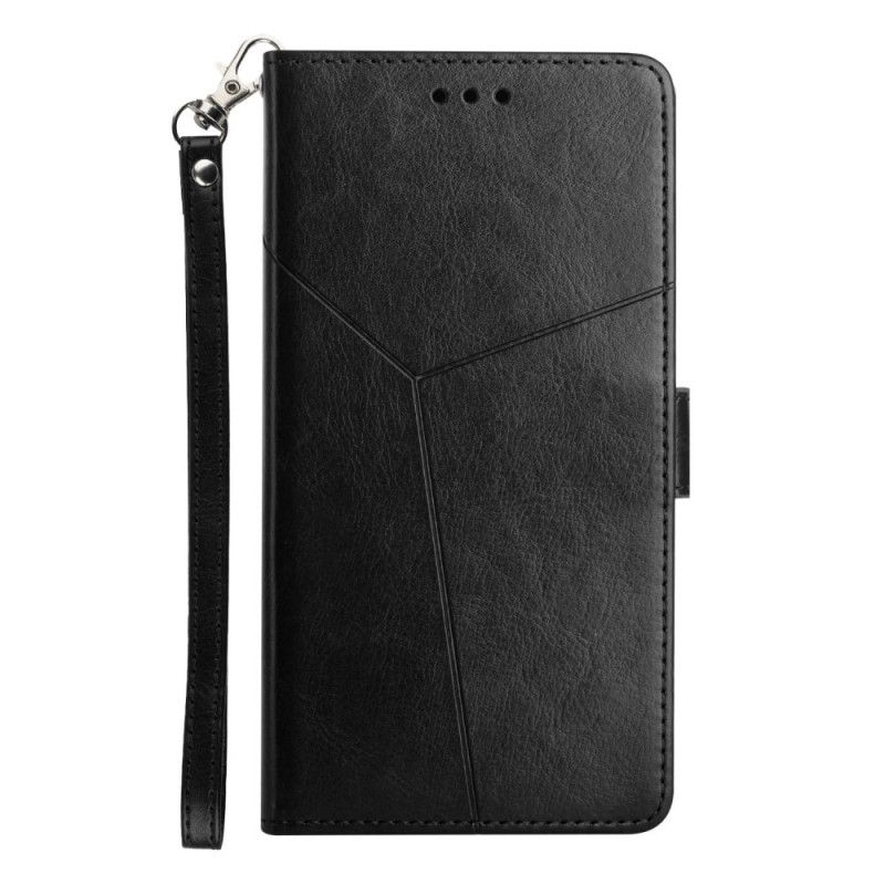 Folio Deksel Til Moto E40 / E30 / E20 Geo Y Design Leather Style