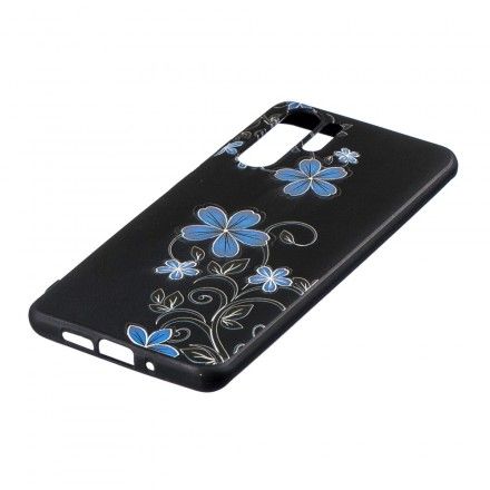 Deksel Til Huawei P30 Pro Blå Blomster