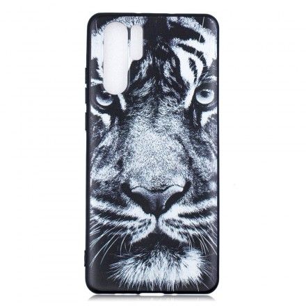 Deksel Til Huawei P30 Pro Svart Og Hvit Tiger