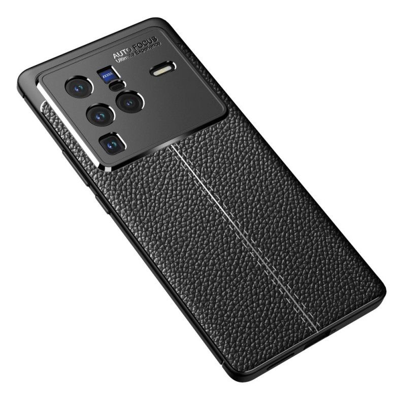 Deksel Til Vivo X80 Pro Dobbellinje Litchi-skinneffekt