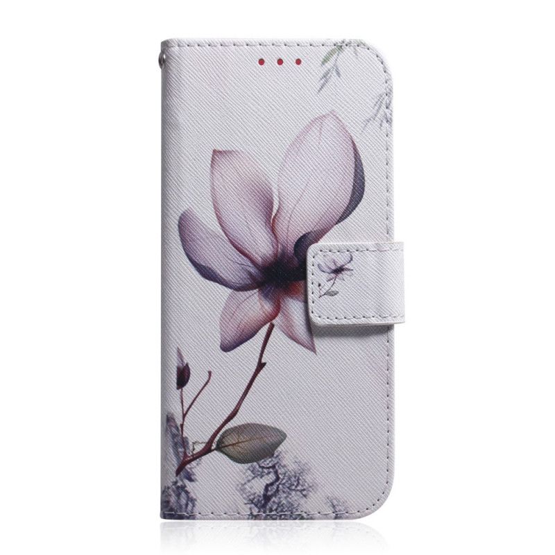 Folio Deksel Til Samsung Galaxy A03s Gammel Roseblomst