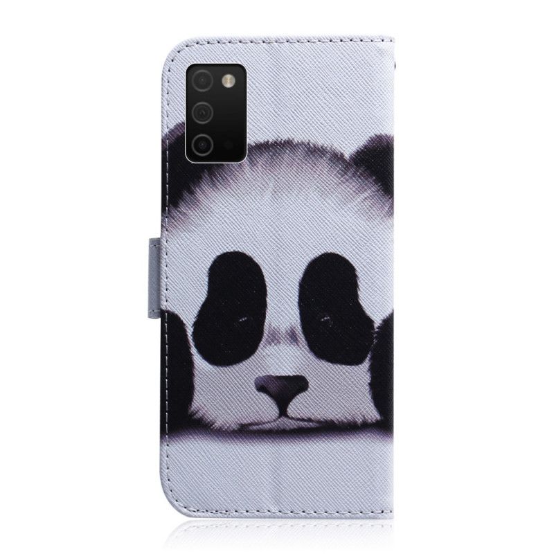 Folio Deksel Til Samsung Galaxy A03s Panda-ansikt