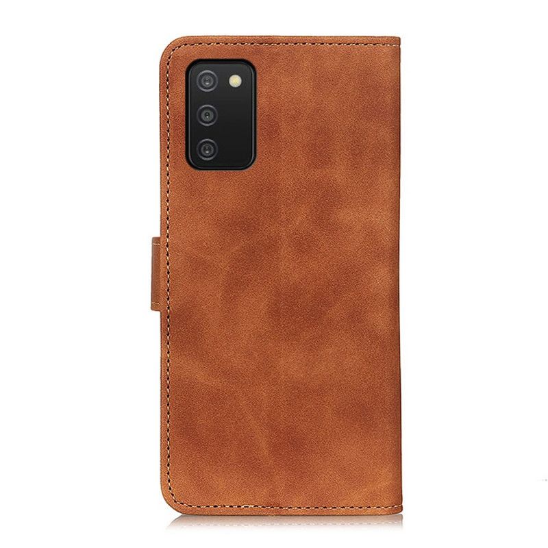 Folio Deksel Til Samsung Galaxy A03s Vintage Khazneh Skinneffekt