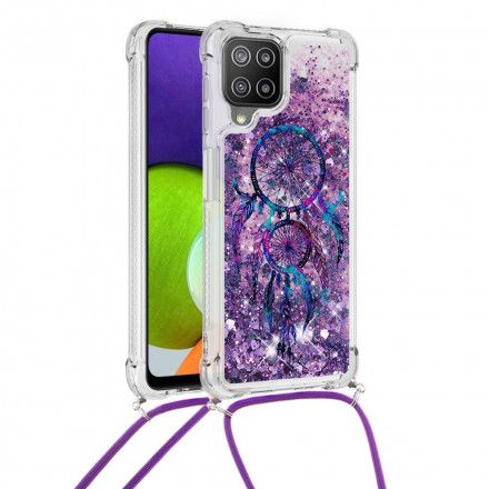 Deksel Til Samsung Galaxy A22 4G Med Snor Med Paljetter Drawstring Dreamcatcher