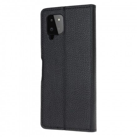 Folio Deksel Til Samsung Galaxy A22 4G Litchi Grain Leather Effect