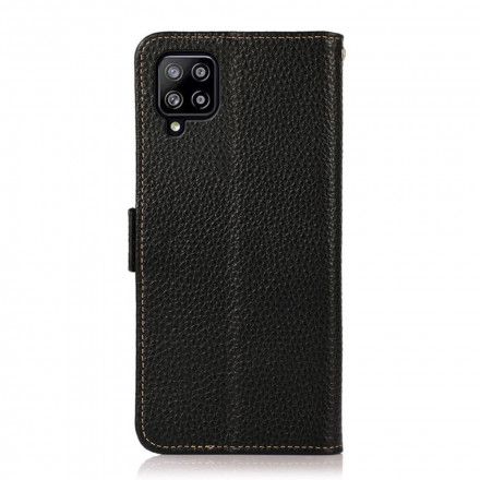 Folio Deksel Til Samsung Galaxy A22 4G Litchi Leather Khazneh Rfid