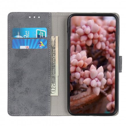 Folio Deksel Til Samsung Galaxy A22 4G Vintage Skinneffekt