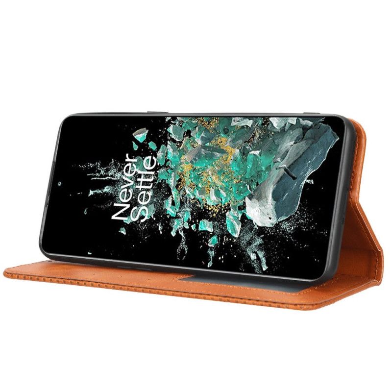 Beskyttelse Deksel Til OnePlus 10T 5G Folio Deksel Stilisert Skinnstil