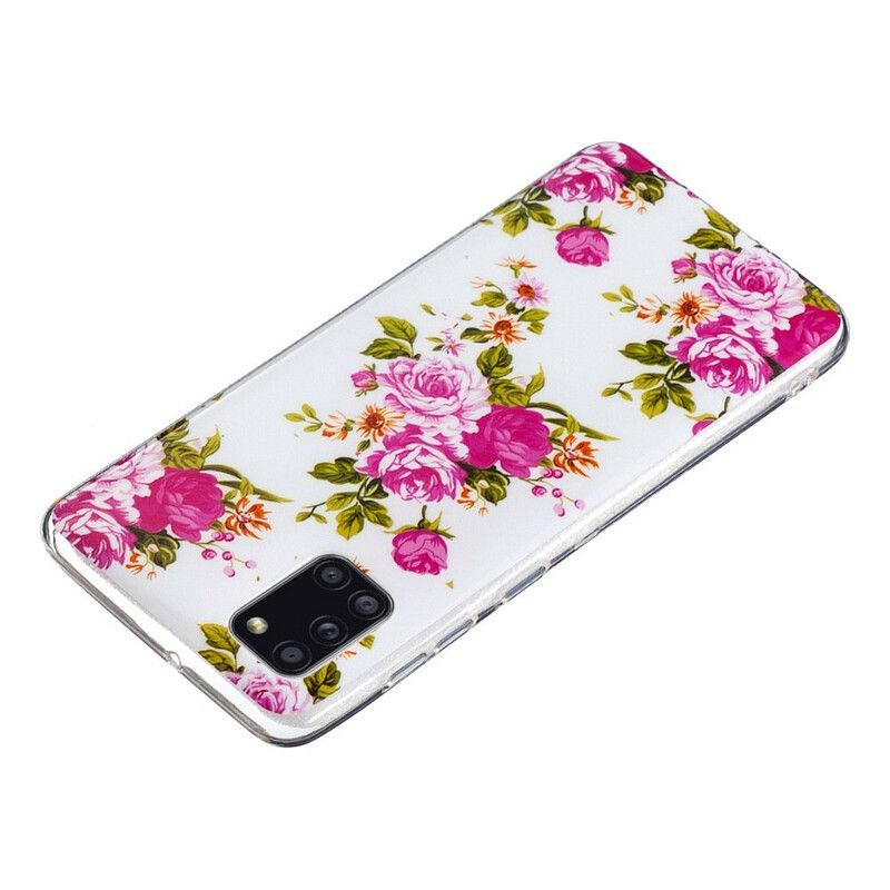 Deksel Til Samsung Galaxy A31 Fluorescerende Liberty-blomster