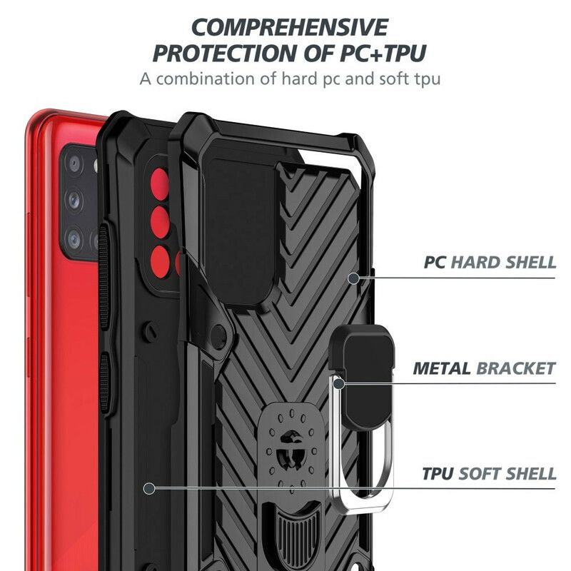 Deksel Til Samsung Galaxy A31 Hybrid Med Ringstøttedesign