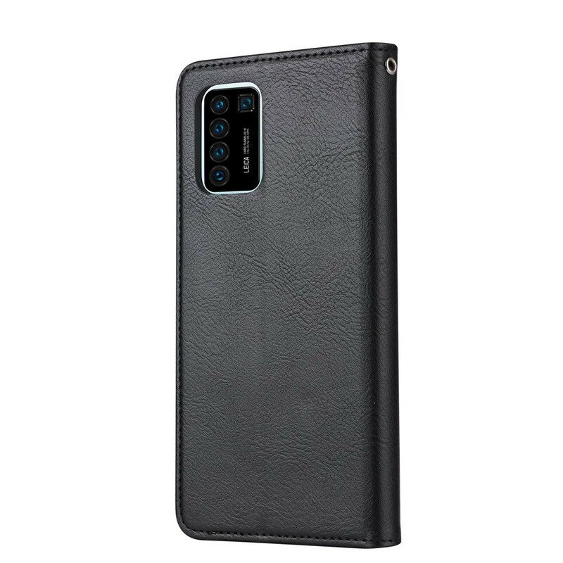 Beskyttelse Deksel Til Huawei P Smart 2021 Folio Deksel Faux Leather Card Holder