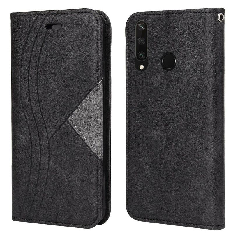 Beskyttelse Deksel Til Huawei Y6p Folio Deksel Wave Leather Style