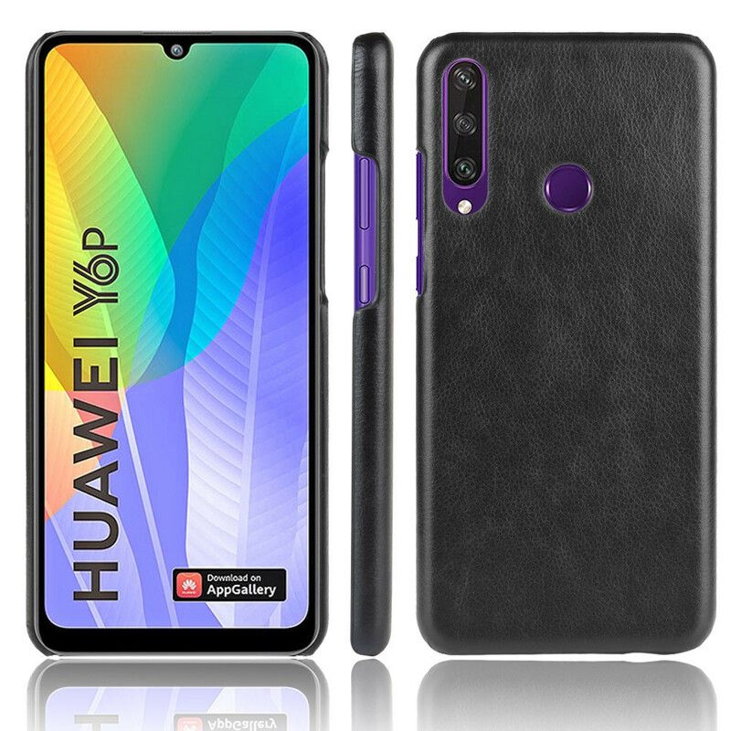 Deksel Til Huawei Y6p Performance Litchi Leather Effect