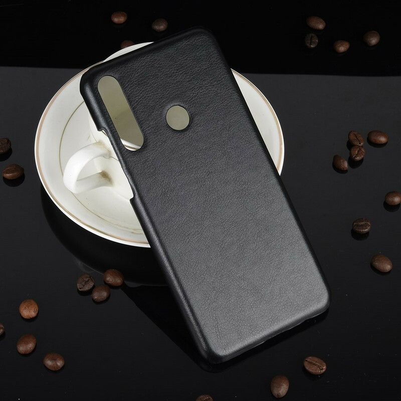 Deksel Til Huawei Y6p Performance Litchi Leather Effect