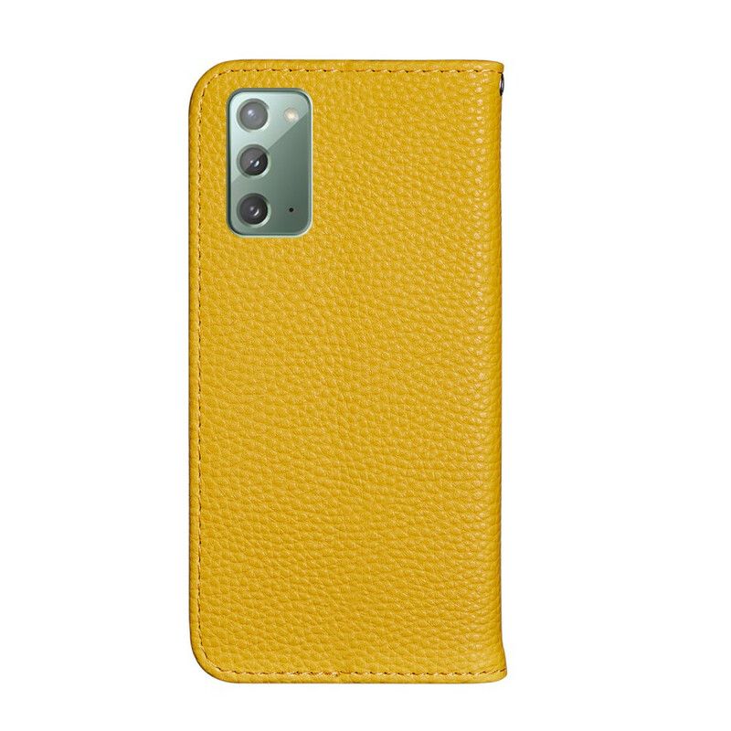 Beskyttelse Deksel Til Samsung Galaxy Note 20 Folio Deksel Ultra Chic Litchi Imitert Skinn