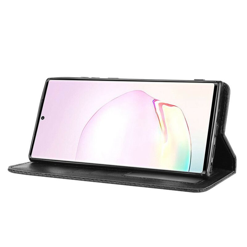 Beskyttelse Deksel Til Samsung Galaxy Note 20 Folio Deksel Vintage Stilisert Skinneffekt