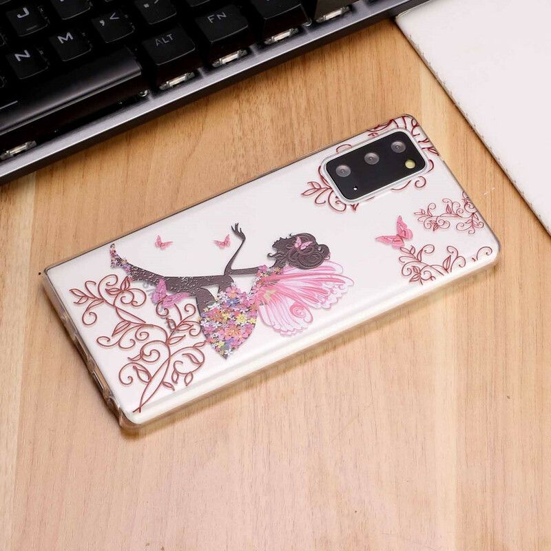 Deksel Til Samsung Galaxy Note 20 Transparent Blomsterfe