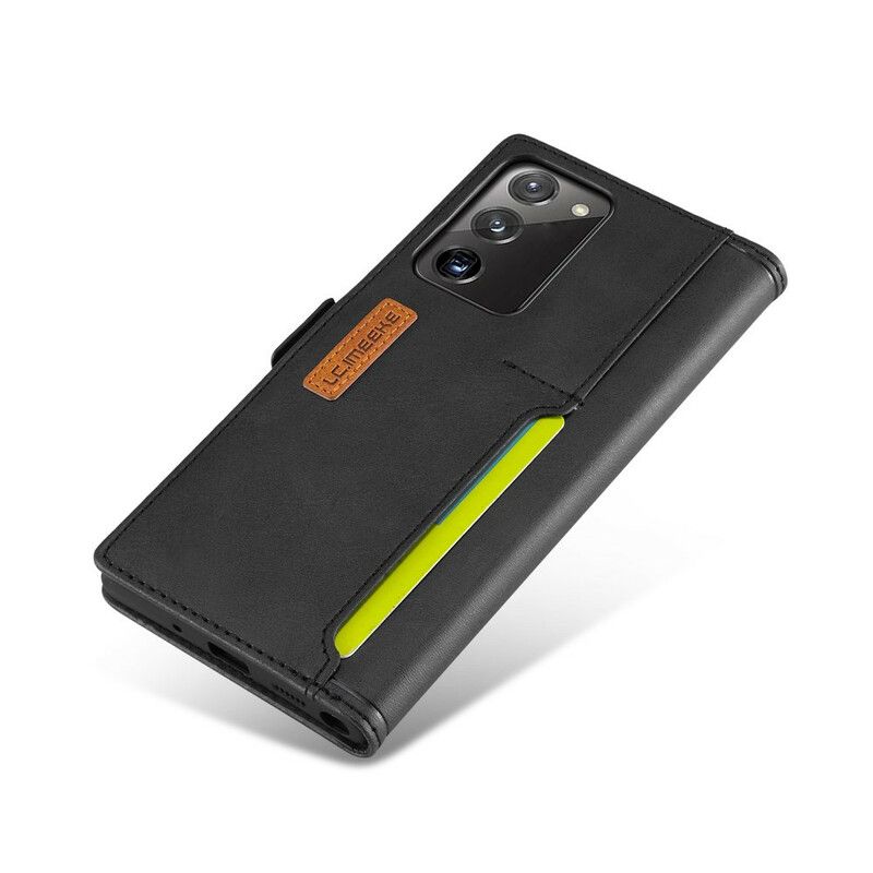 Folio Deksel Til Samsung Galaxy Note 20 Lc.imeeke Retro Skinneffekt