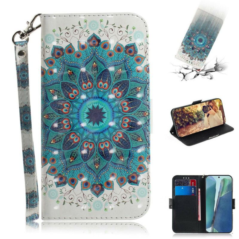 Folio Deksel Til Samsung Galaxy Note 20 Med Kjede Masterful Strappy Mandala