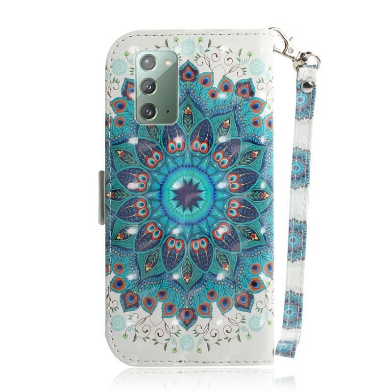 Folio Deksel Til Samsung Galaxy Note 20 Med Kjede Masterful Strappy Mandala