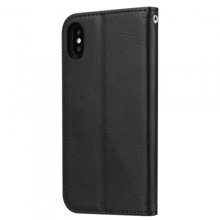 Beskyttelse Deksel Til iPhone X / XS Folio Deksel Faux Leather Card Holder