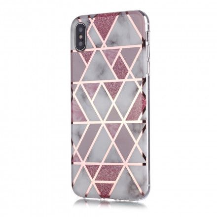 Deksel Til iPhone X / XS Marmorgeometridesign