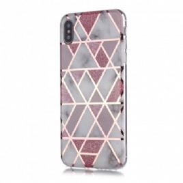 Deksel Til iPhone X / XS Marmorgeometridesign