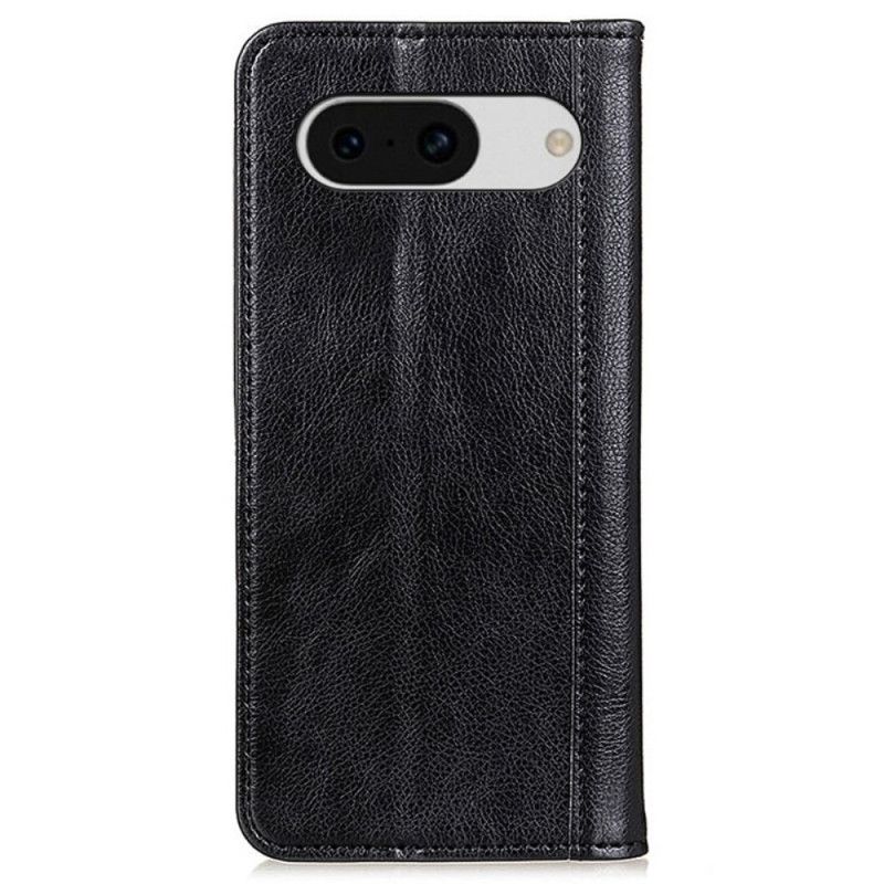 Folio Deksel Til Google Pixel 8a Litchi Texture Split Leather