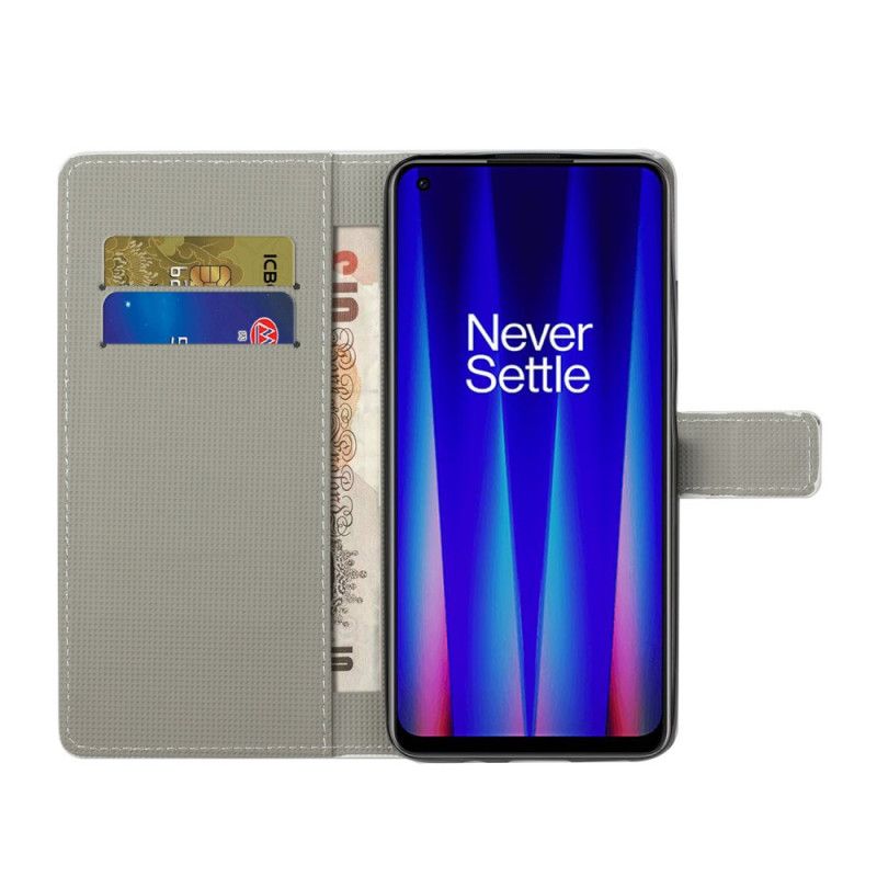 Folio Deksel Til OnePlus Nord CE 2 5G Neonsommerfugler