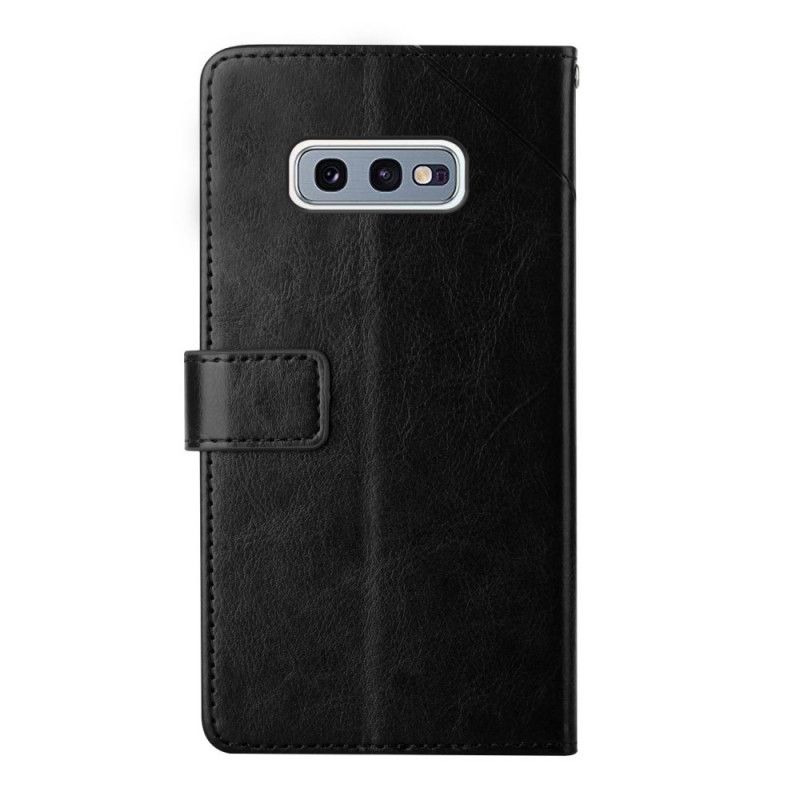 Folio Deksel Til Samsung Galaxy S10e Y Design Geo Leather Style