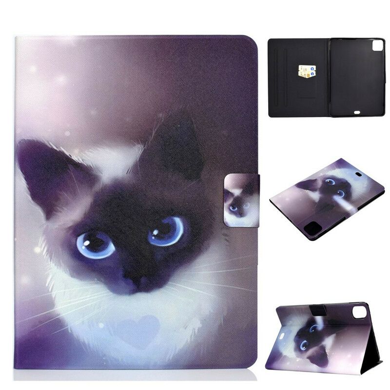 Folio Deksel Til iPad Air (2022) Blue Eyed Cat