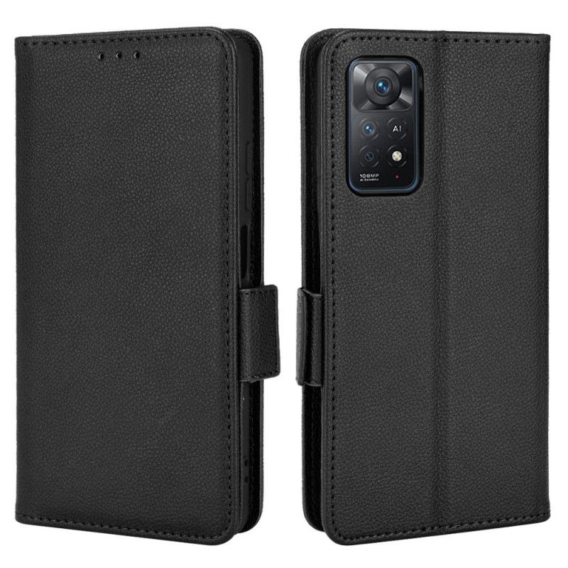 Folio Deksel Til Xiaomi Redmi Note 11 Pro 4G / 5G Faux Leather Litchi