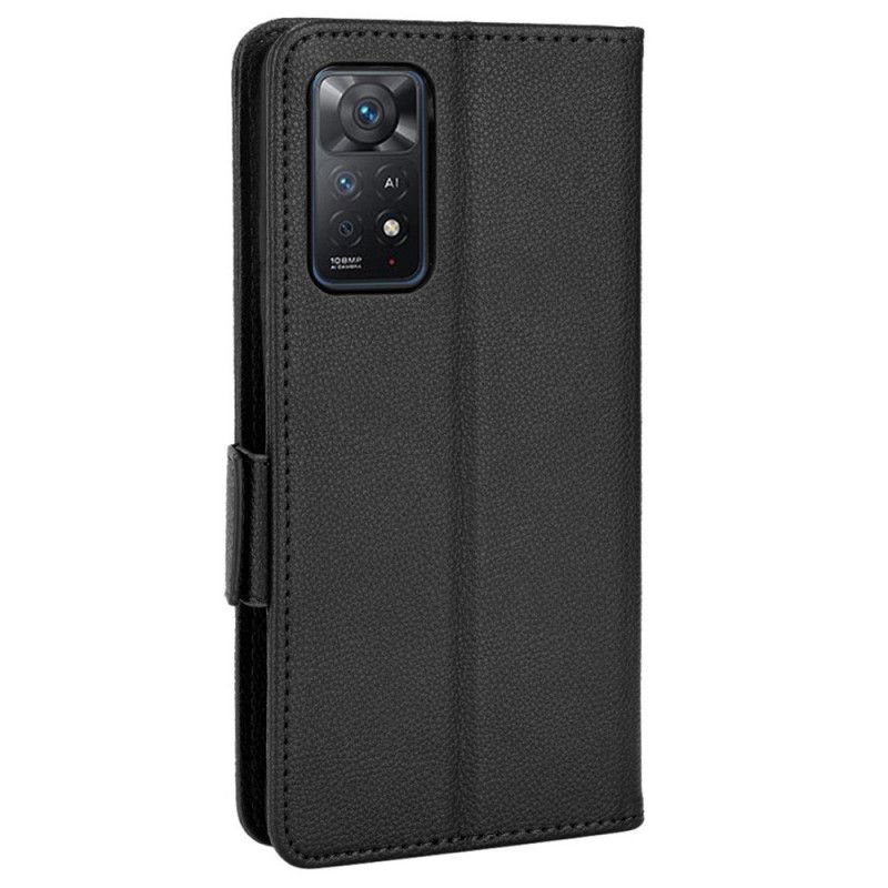 Folio Deksel Til Xiaomi Redmi Note 11 Pro 4G / 5G Faux Leather Litchi